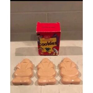 Rare McDonalds Play Food Pretend McDonaldland Grimace‎ Happy Meal Cookies & Box.